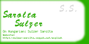 sarolta sulzer business card